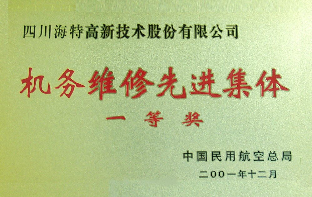 机务维修一等奖2001